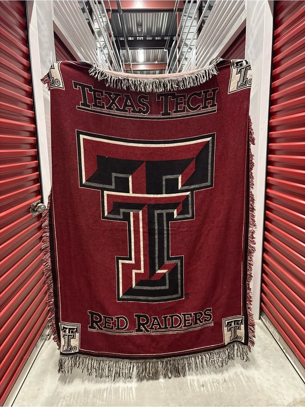 Texas Tech Red Raiders Woven Throw Blanket Tapestry Fringe 68” x 52” NCAA